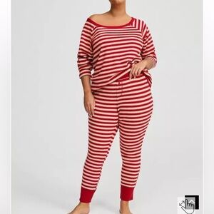 Heavy Hacci Rib Off The Shoulder Lounge Tee & full length legging NWT by Torrid